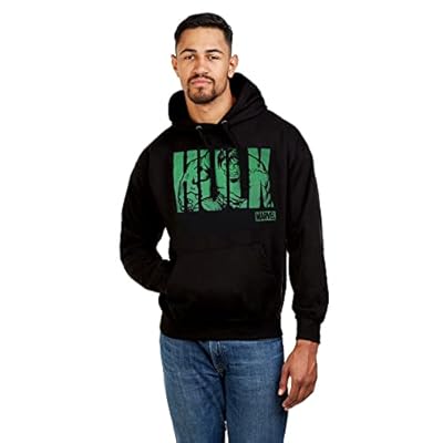 Marvel Hombre Hulk Text Capucha Not Applicable, Negro (Black Blk), Medium | Ya disponible en tu tienda friki favorita! En mundofriki.es!