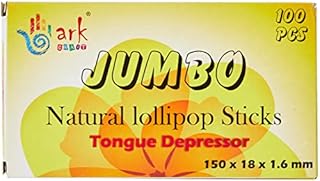 2 x 100 Jumbo Natural Wooden Lollipop Sticks for Wood Craft by arkCRAFT