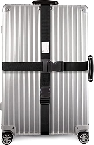 Sangle Valise Croisée Voyage: Sangle de Bagage avec Etiquette Valise d'Identification Valise Securite: Accessoire de Voyage: Sangles Valise: Sangle pour Valise: Sangle Bagage Ceinture valises Noir Cover