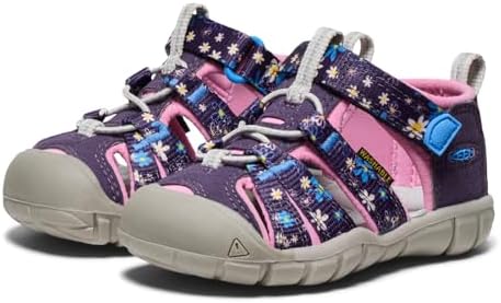 KEEN Unisex-Child Seacamp 2 CNX Closed Toe Sandals, Daisies/Marina, 7 CA - 3