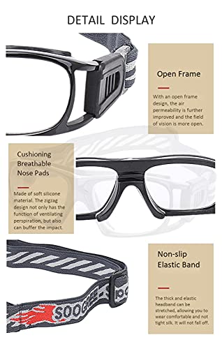 'N/A'' Soogree Sport Glasses For Men Women Basketball Football Sport Goggles Anti Fog Shock Collision Wearable Glasses #TOP6