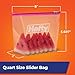 Hefty Slider Kitchen Storage Bags, Quart Size, 20 Count
