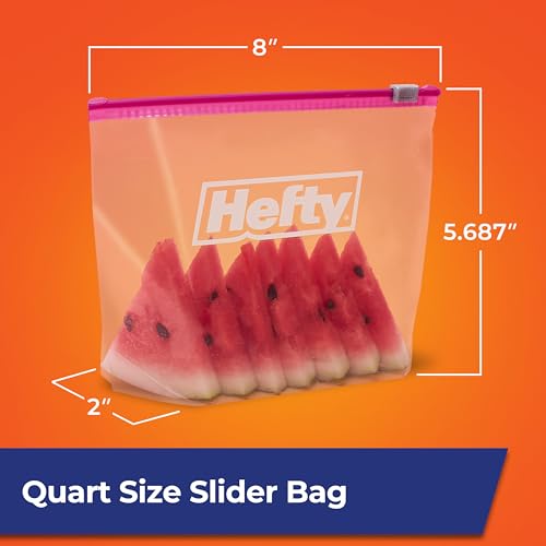 Hefty Slider Storage Bags, Quart Size, 20 Count (Pack of 9), 180 Total by Hefty - Image 7