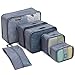 6 Set Packing Cubes/Travel Cubes - Travel Organizers with Shoe Bag-Gray