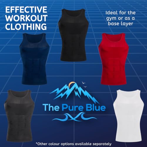 Slimming Compression Vest for Men - Sleeveless Body Shaper Undershirt. Tight Muscle Support. Invisible Skin Under Tops/T-Shirts. Gym Wear. 5 colours. Non-standard size. See size guide. - Image 6