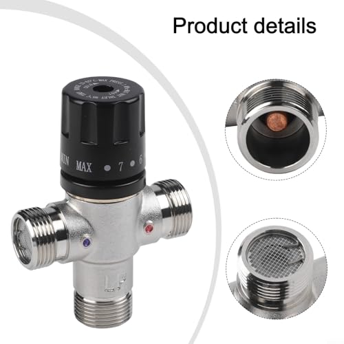 Válvula mezcladora termostática DN20 de 3/4 pulgadas para control de temperatura solar 8