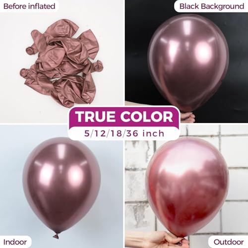 Image of Bezente Copper Latex Party Balloons - 100 Pack 12 inch Round Helium Bronze Chrome Metallic Brown Balloons for Graduation Birthday Anniversary Boy Gender Reveal Jungle Engagement Fall Party Decorations