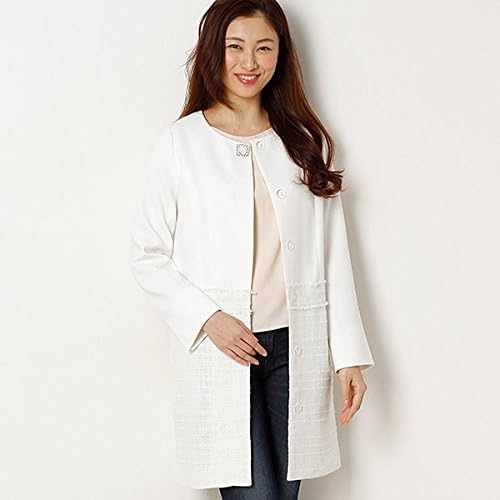 Amazon ファビュラスアンジェラ Fabulous Angela ツィードノーカラーロングコート 01ホワイト M コート ジャケット 通販 Amazon ファビュラスアンジェラ Fabulous Angela ツィードノーカラーロングコート 01ホワイト M コート ジャケット 通販