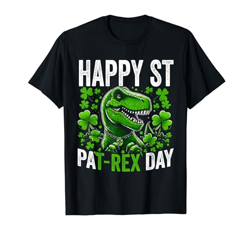 Happy St PaT-Rex Dinosaure Saint Patrick pour garçons et filles T-Shirt