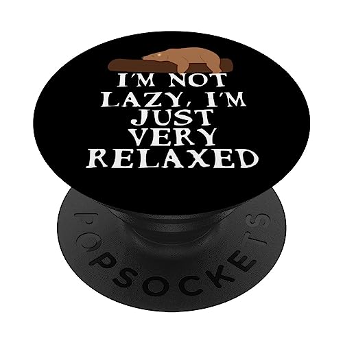 No soy perezoso, solo estoy muy relajado - Cita divertida de pereza PopSockets PopGrip Adhesivo