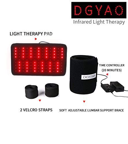 Dgxinjun Infrared Red Light Therapy Device Back Pain Relief Fda Cleared Led Pad Large Flexible Wearable Wrap (Two-Pads) #TOP1