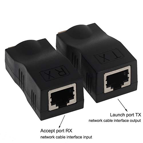Hdmi To Rj45 Extender, Yeebline Hdmi Converter Repeater, 2 Pack Hdmi Extender Transmitter And Receiver Network Rj45 Over Ethernet Lan Cat 5E / 6 / 6E, Support Hdtv 1080P 3D #TOP1