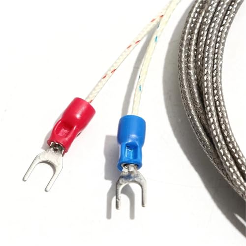 Termopar WRNT-02 tipo E con resorte de compresión y cable blindado de 3 metros 5