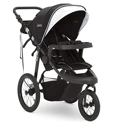 Jeep Hydro Sport Plus Jogger by Delta Children, Black; Includes Car Seat Adapter