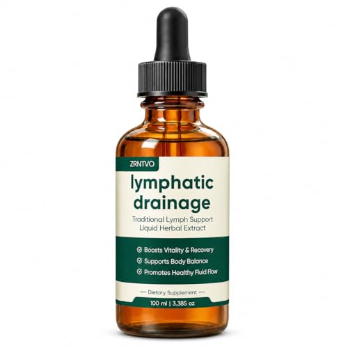 PRIMEHAVEN Lymphatic Drainage Drops Organic Lymphatic Drainage Supplements with Cleavers Red Clover Flower Stillingia Root Prickly Ash Bark 3.38 fl oz (100 ml)
