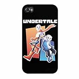 Slim cases are Sleek Undertale Sans And Papyrus Case / Color Negro Rubber / Device iPhone 4/4s