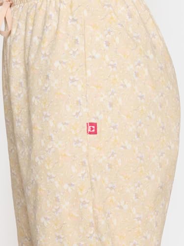 Image of Enamor Mid Rise Full Length Adjustable Drawstring Hangout Pant for Women - Relaxed Fit, Combed Cotton - E4A5