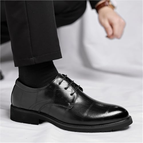 Men's Genuine Leather Oxford Dress Shoes Business Casual British Style Wedding Formal Comfortable Slip3