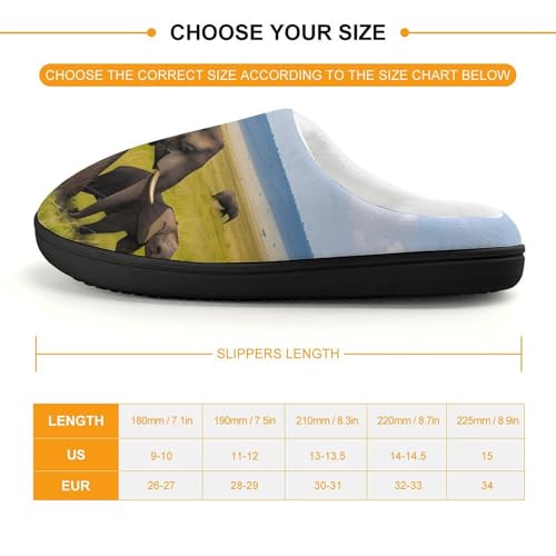 Elephants Family Cute Cotton Slippers Anti-slip House Shoe Slipper Indoor Outdoor2
