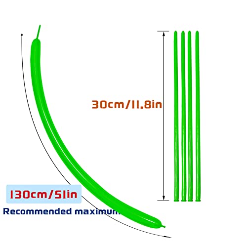 Image of Green 260 Long Thickening Balloons for Tying Balloon Arch, Twisting Latex Animals Magic Modeling Skinny Birthday Balloons for Kid's Party Wedding Decoartion 100pcs