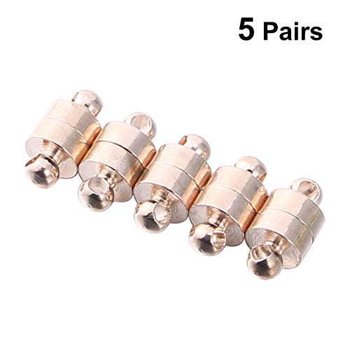 Healifty 5pcs Jewelry Clasp Magnetic Clasp Converter Magnetic Jewelry Clasps Necklaces Bracelets Accessory for DIY Craft Jewelry Making Supplies (Rose Gold) - Image 2