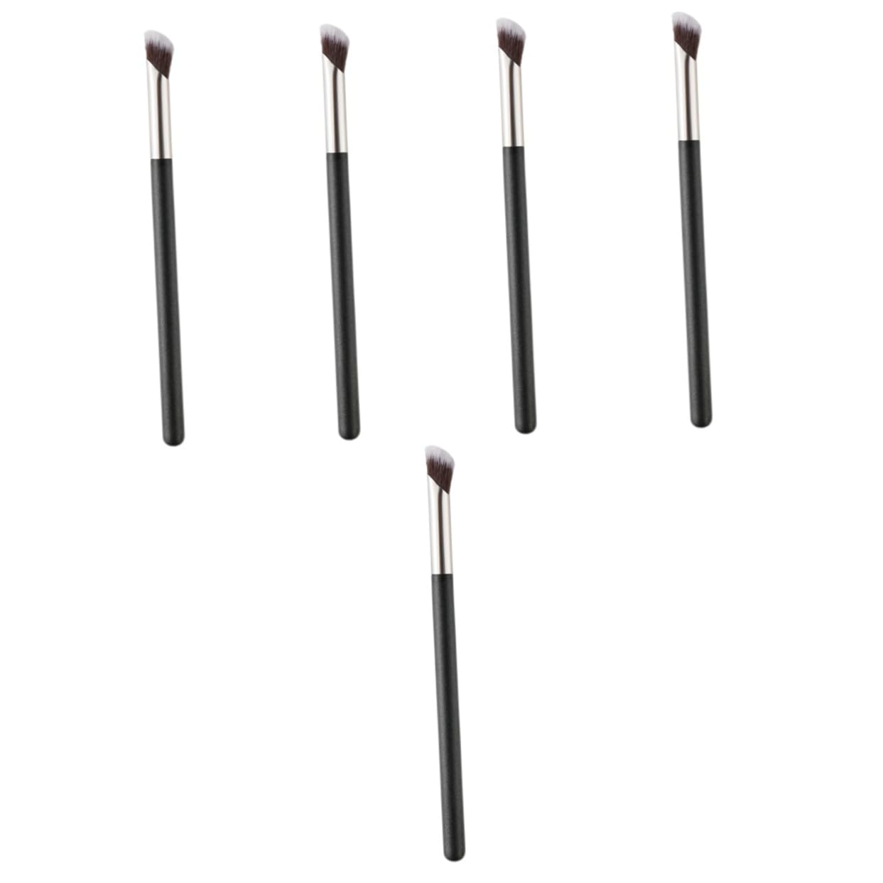 5pcs Concealer Brush for Eye Makeup Angled Flat Concealer Brush for Dark Circles and Blemishes and Skin-friendly for Beginners and Professionals Compact Design for Easy Carrying