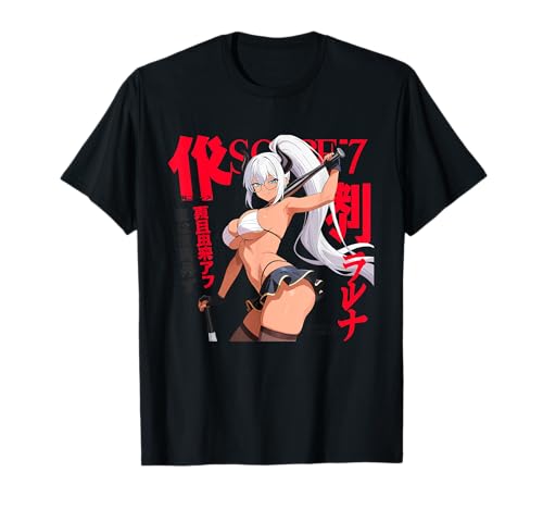 Waifu Anime Girl Horns T-Shirt Japanese Manga Style