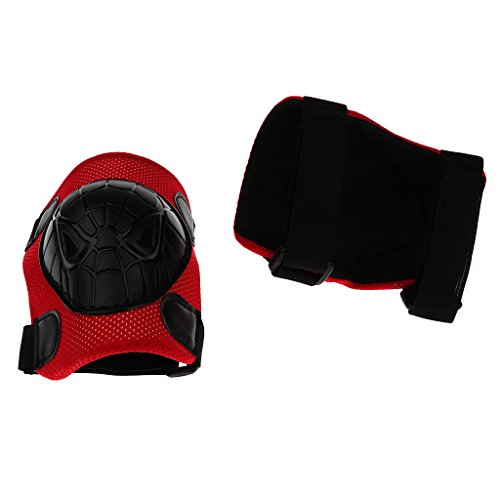 F Fityle 6 Peças Garoto Menino Menina Skate Skate Bicicleta Cotovelo Pulso Protetor De Joelho - Pret