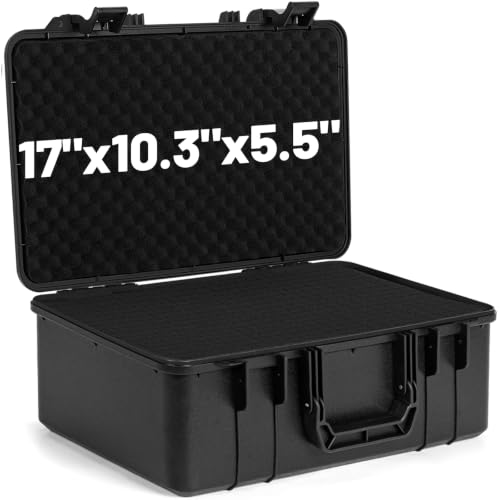 TORIBIO Hard Carrying Case with Foam Shockproof Storage 17"x10.3"x5.5"