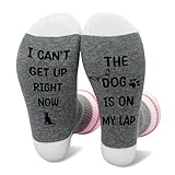 pseuaudo Funny Dog Socks For Women, I Can't Get Up The Dog Is On My Lap Themed Socks, Cute Gifts For Friend Teen Girl Dog Mom Dog Owner Dog Lovers, Dog Pattern Socks Gifts For Birthday Christmas -39
