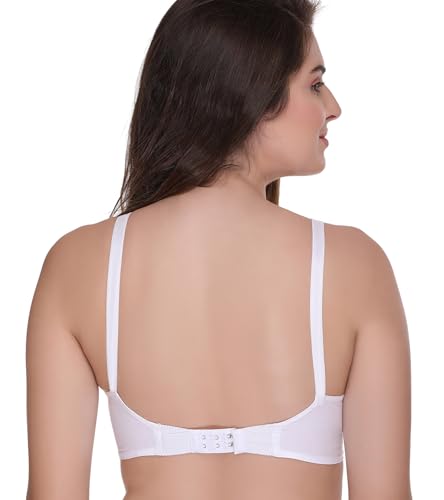 Image of SONA Bee-Heart Women's Cotton Full Coverage Non Padded Elastic Straps Bra Pack of 2