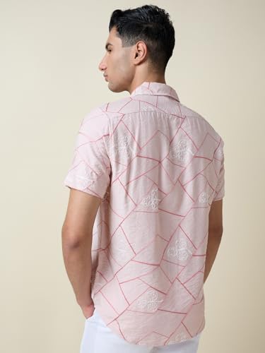 Image of Thomas Scott Men Premium Embroidered Slim Fit Casual Shirt