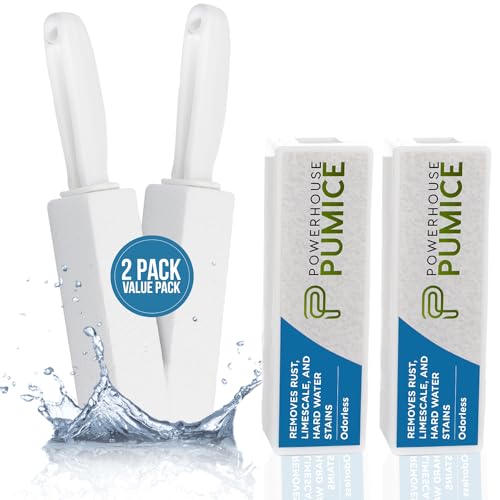 Powerstone Pumice Stone Toilet Bowl Cleaner with Handle (2-pack) - A Solution…