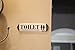 NIKKY HOME Vintage Rustic Toilet Door Sign Wall Plaque Sign 12 in by 3.12 in