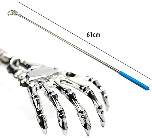 Image of Alexvyan Small Adjustable Portable Extendable Back Scratcher, Metal Stainless Steel Telescoping Itching Stick Tool (Pack of 1-5Finger)