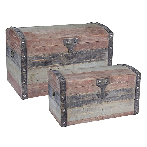 Household Essentials Dome-Top Painted Fir & Engineered Wood Trunk Duo by Household Essentials - Used condition - US$115.63