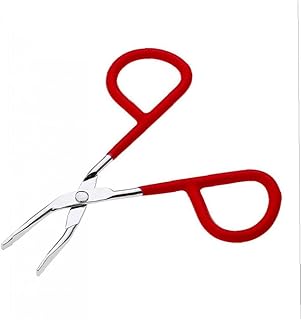 1pc Eyebrow Tweezer Stainless Steel Scissors Shaped Tweezer Slant Tip Tweezer Clip Hair Tweezer Beauty Tool(Color Random) for Women Girl