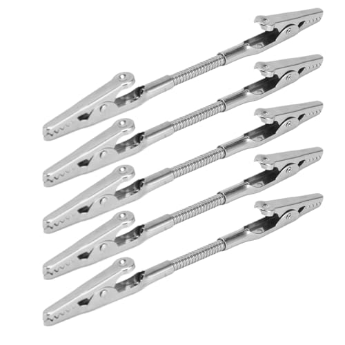 Cyrank - Lot de 5 pinces à mémo à double tête en métal pour photos et notes