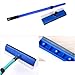 2-in-1 Cleaner Brushes Home Cleaning Tools Wiper Glass Cleaner Telescopic Rod Squeegee Sponge Adjustable,Blue,50 * 75 * 19cm