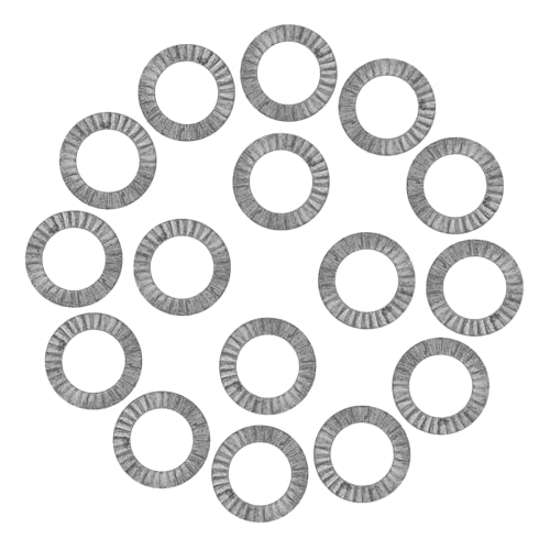 Amosfun 20pcs Wedge Lock Washers Steel Vibration Washer for Screw and Bolt Secure Locking Shakeproof for Home Repair