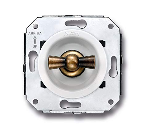 Fontini venezia - Interruptor unipolar venezia patine/blanco pack