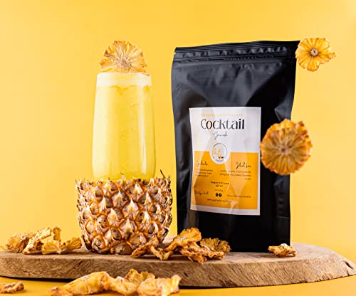 3.5 Oz Dehydrated Pineapple Slices | Over 20 Dried Pineapple Slices| Dried Pineapple Fruit | Cocktail Garnishes | Edible Cocktail Garnish| #TOP1