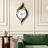 MEISD Decorative Wall Clock for Living Room Decor, Modern Wall Clocks Battery Operated for Bedroom K