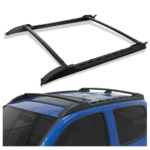 HECASA Roof Rack Cross Bars Compatible with 2005-2023 Toyota Tacoma Double Cab Replacement for PT278-35170 Top Rail Crossbars Luggage Carrier Black Aluminum (Will Not Fit Access Cab) by HECASA - Used condition - US$69.40