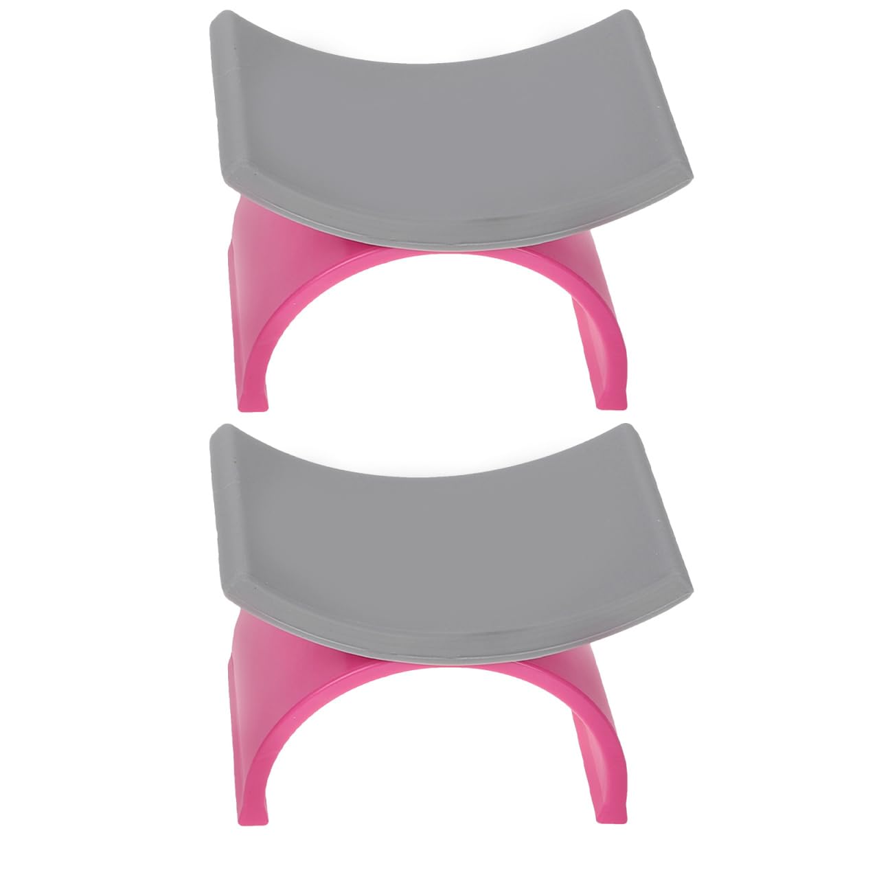 GANAZONO 2pcs Manicure Hand Pillow U-shaped Silicone Nail Arm Rest Cushion Table Desk Station Manicure Tool for Nail Tech Salon Home Use Pink