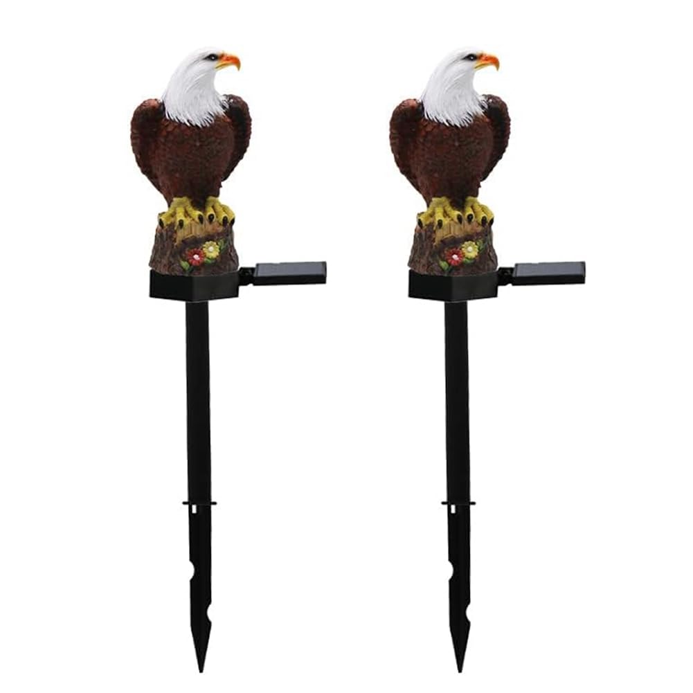 Ohsilv Solar Eagle Outdoor Garden Light, Outdoor Path Solar Powered Eagle Stake Lights Spot Light for Lawn Lighting 2 Pack