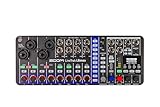 12-channel ultra compact digital mixer with 14 tracks of recording 4 XLR/TRS combo inputs + 8-stereo inputs 32-bit float multi-track recording to micro SD card 2 headphone outputs with one customizable Sub-Out mix AI Noise Reduction to minimize backg...