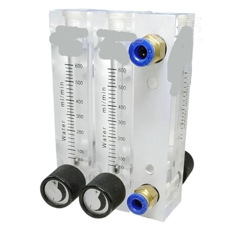 Débitmètre d'eau liquide LZM-6T rotamètre 60-600ml/min avec raccord push in
