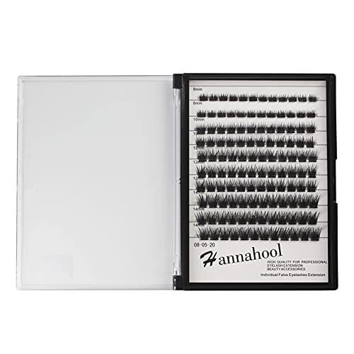 10Rows Mixed 10-12-14-16Mm/8-10-12-14Mm Individual False Eyelashes Thickness 0.1Mm D Curl Wide Stem Dramatic Black Makeup Cluster Eyelashes Natural Volume Eye Lashes Extensions (8-10-12-14Mm Mixed) #TOP5