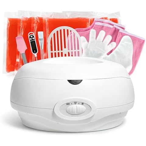 Paraffin Wax Machine For Hand And Feet,Beth lee 2300ml Paraffin Wax Bath Warmer Hands Foot Spa Kit With 6 Pack Rose Wax Refill Glove Liners Thermal Mitts Booties For Arthritis And Deep Skin Moisturize Cover
